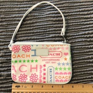 Leather coach wristlet